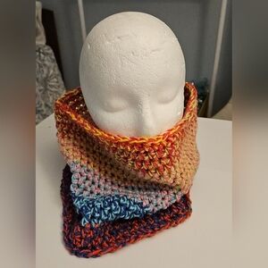 Handmade Multicolor Crochet Cowl